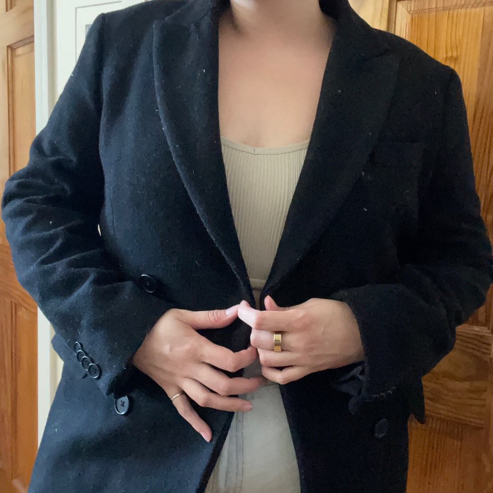 Black overcoat